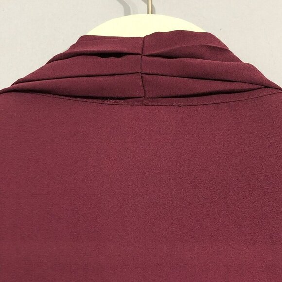 Vince Camuto Blouse Women Size S Workwear Casual Crisscross Drape Hi Low Vneck - Picture 9 of 11